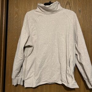 Varley Light Gray/Tan Turtleneck Pullover